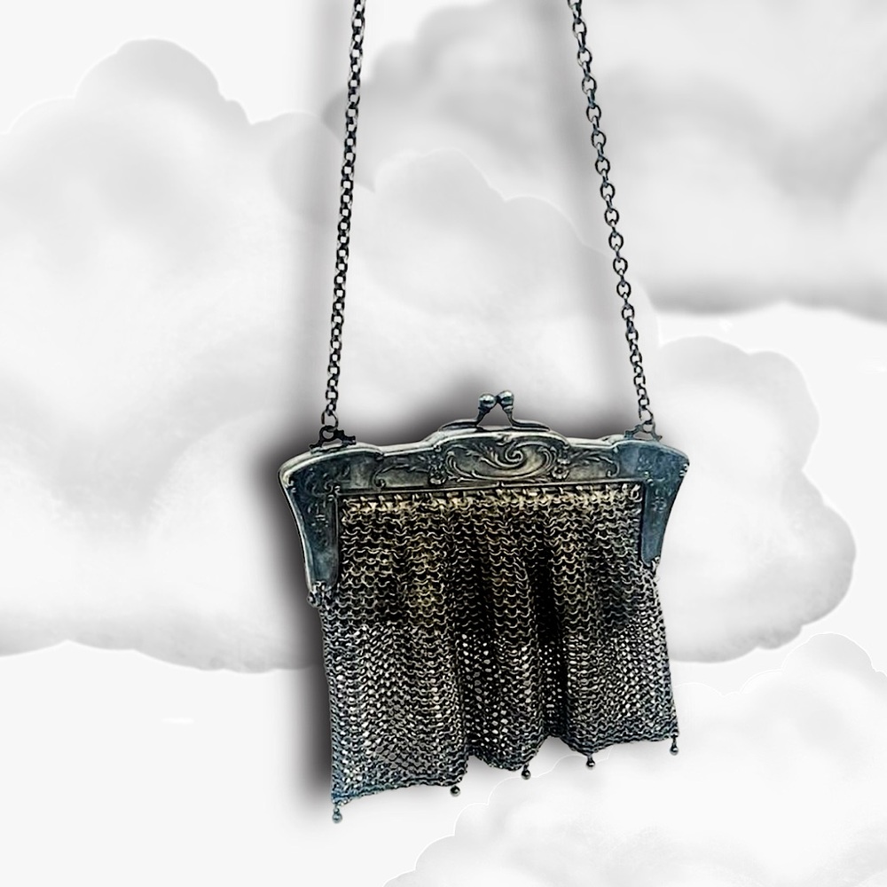 Antique 19th Century German Chainmail Mesh Purse